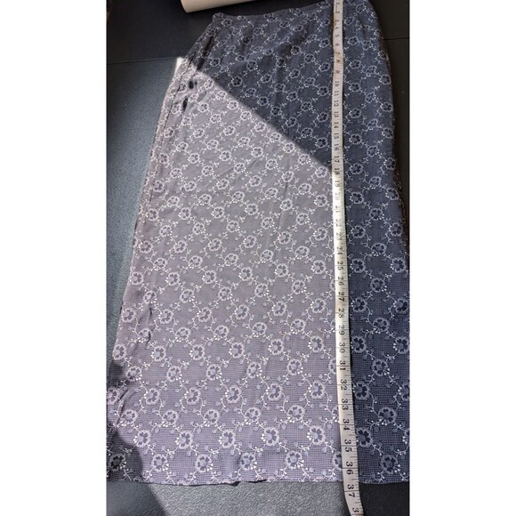 Esprit De Corp Maxi Skirt Flower Side Slit Lined Size 7/8 - Picture 4 of 10